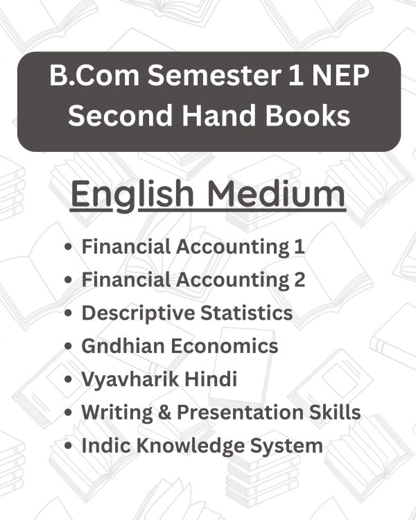 B.Com Semester 1 NEP – English Medium