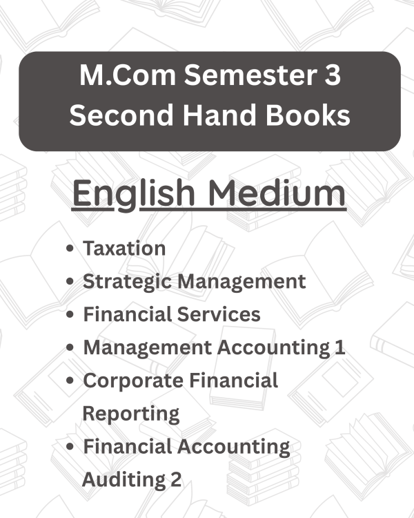 M.Com Semester 3 - English Medium