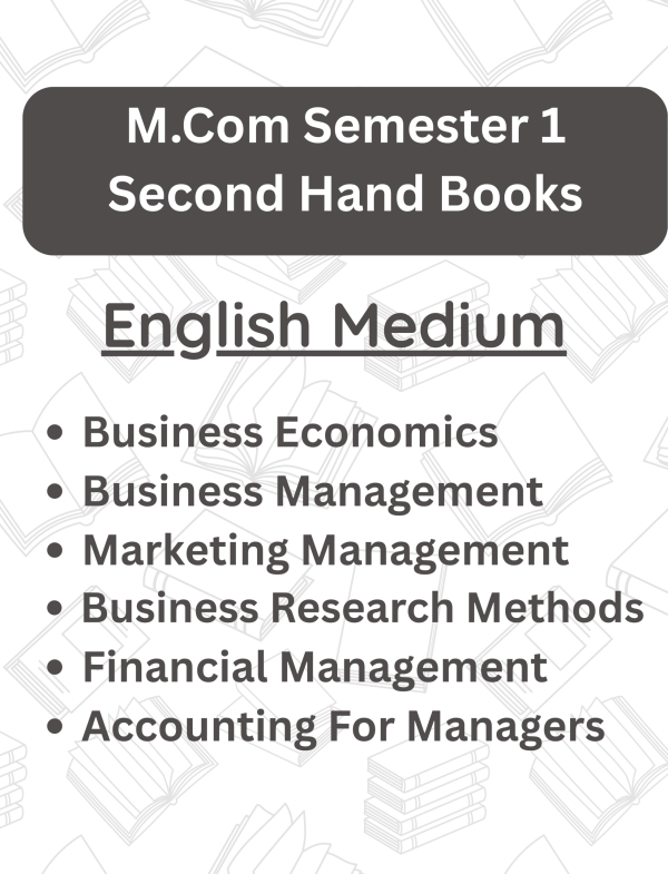 M.Com Semester 1 - English Medium